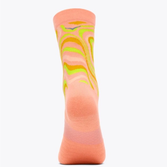Hoka Orange and Green Patterned Socks - Picture 2 of 4